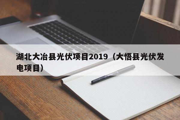 湖北大冶县光伏项目2019（大悟县光伏发电项目）