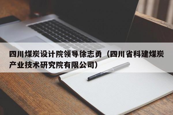 四川煤炭设计院领导徐志勇（四川省科建煤炭产业技术研究院有限公司）