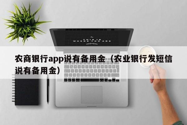 农商银行app说有备用金（农业银行发短信说有备用金）