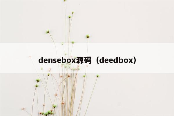 densebox源码（deedbox）