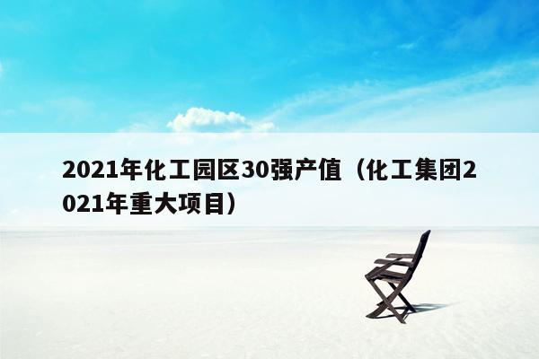 2021年化工园区30强产值（化工集团2021年重大项目）