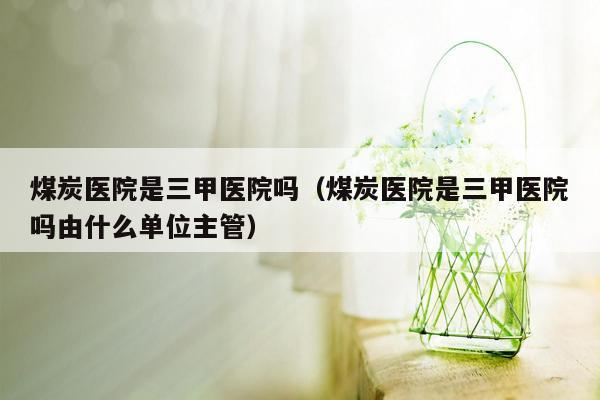 煤炭医院是三甲医院吗（煤炭医院是三甲医院吗由什么单位主管）