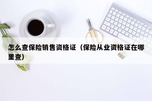 怎么查保险销售资格证（保险从业资格证在哪里查）