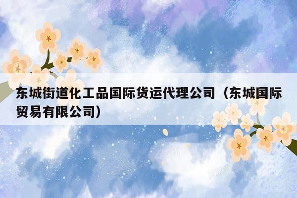东城街道化工品国际货运代理公司（东城国际贸易有限公司）