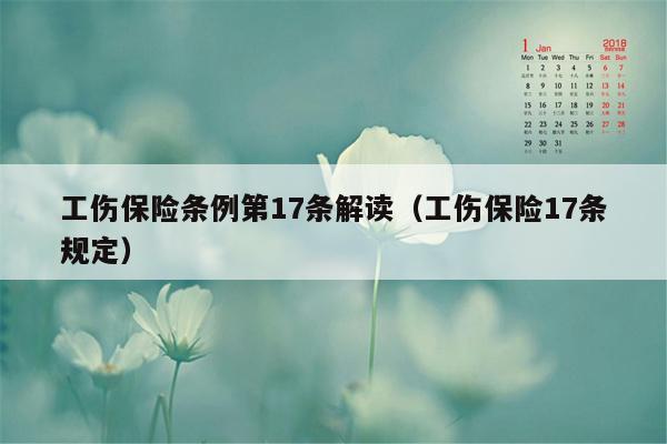 工伤保险条例第17条解读（工伤保险17条规定）