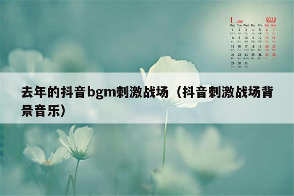 去年的抖音bgm刺激战场（抖音刺激战场背景音乐）