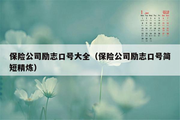 保险公司励志口号大全（保险公司励志口号简短精炼）