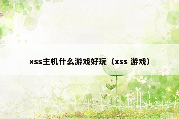 xss主机什么游戏好玩（xss 游戏）