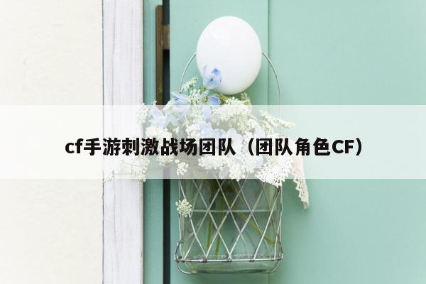 cf手游刺激战场团队（团队角色CF）