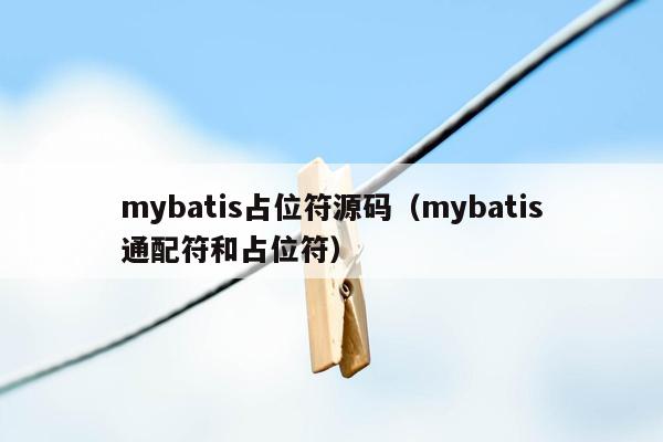 mybatis占位符源码（mybatis通配符和占位符）