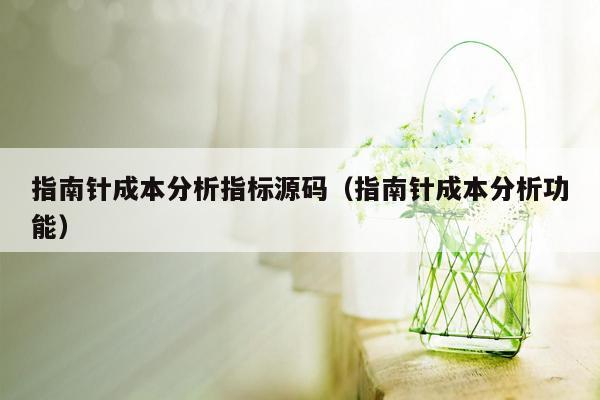 指南针成本分析指标源码（指南针成本分析功能）