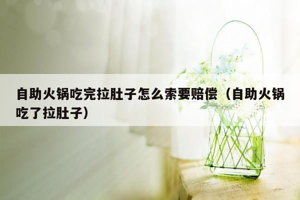 自助火锅吃完拉肚子怎么索要赔偿（自助火锅吃了拉肚子）