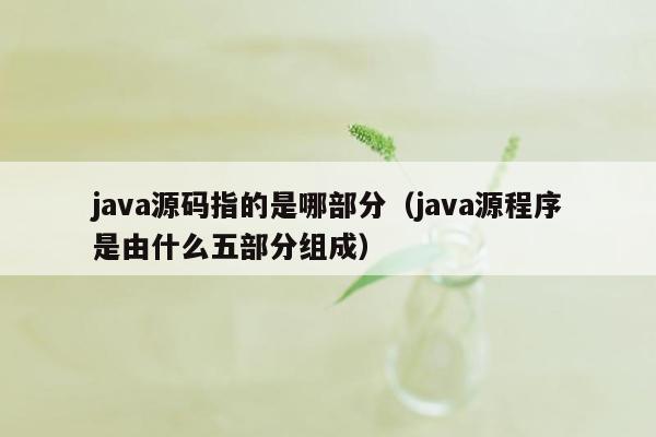 <strong>java</strong>源码指的是哪部分（<strong>java</strong>源程序是由什么五部分组成）