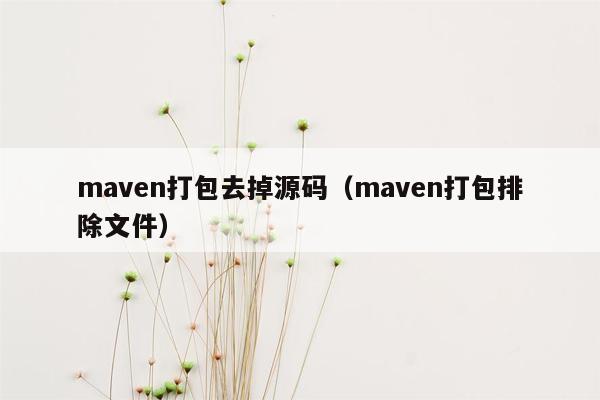 maven打包去掉源码（maven打包排除文件）