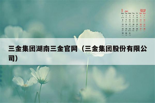 三金集团湖南三金官网（三金集团股份有限公司）