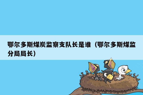 鄂尔多斯煤炭监察支队长是谁（鄂尔多斯煤监分局局长）