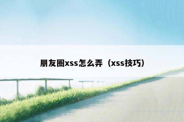 朋友圈xss怎么弄（xss技巧）