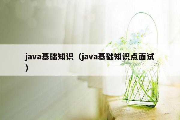 java基础知识（java基础知识点面试）