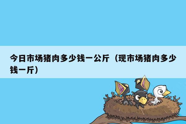 今日市场猪肉多少钱一公斤（现市场猪肉多少钱一斤）