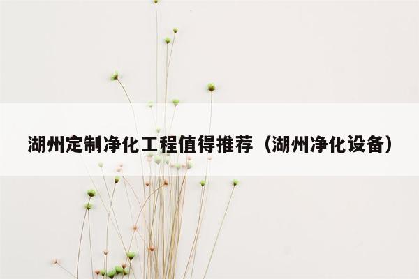 湖州定制净化工程值得推荐（湖州净化设备）