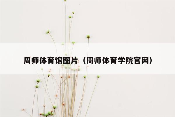 周师体育馆图片（周师体育学院官网）