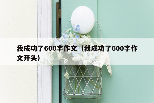 我成功了600字作文（我成功了600字作文开头）