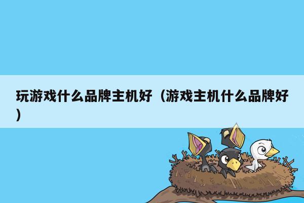 玩游戏什么品牌主机好（游戏主机什么品牌好）