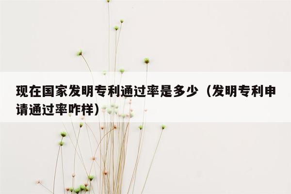 现在国家发明专利通过率是多少（发明专利申请通过率咋样）