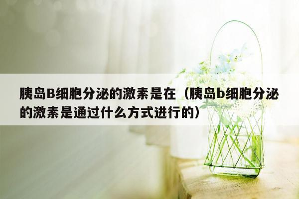 胰岛B细胞分泌的激素是在（胰岛b细胞分泌的激素是通过什么方式进行的）