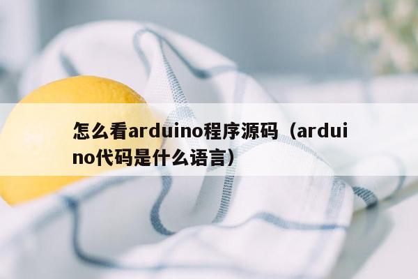 怎么看arduino程序源码（arduino代码是什么语言）