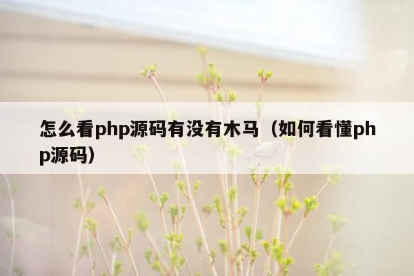 怎么看php源码有没有木马（如何看懂php源码）