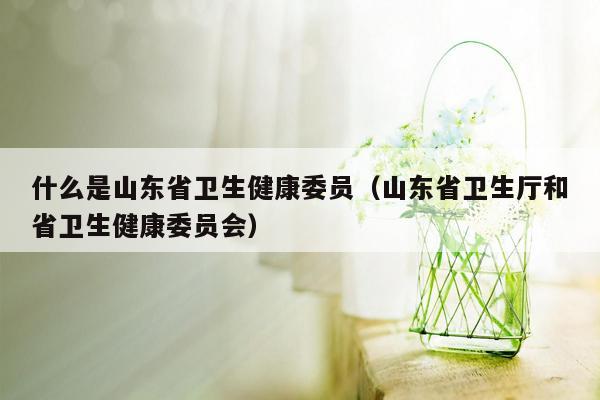 什么是山东省卫生健康委员（山东省卫生厅和省卫生健康委员会）