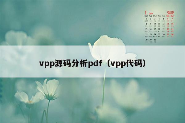 vpp源码分析pdf（vpp代码）