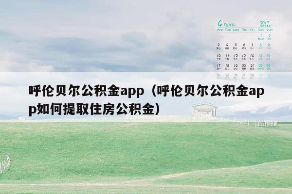 呼伦贝尔公积金app（呼伦贝尔公积金app如何提取住房公积金）