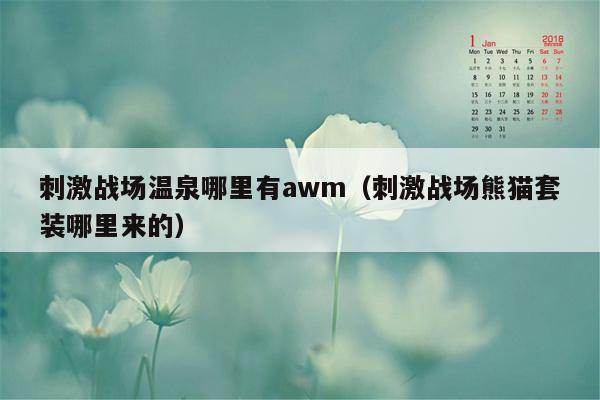 刺激战场温泉哪里有awm（刺激战场熊猫套装哪里来的）