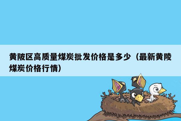 黄陂区高质量煤炭批发价格是多少（最新黄陵煤炭价格行情）