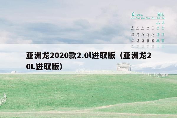 亚洲龙2020款2.0l进取版（亚洲龙20L进取版）