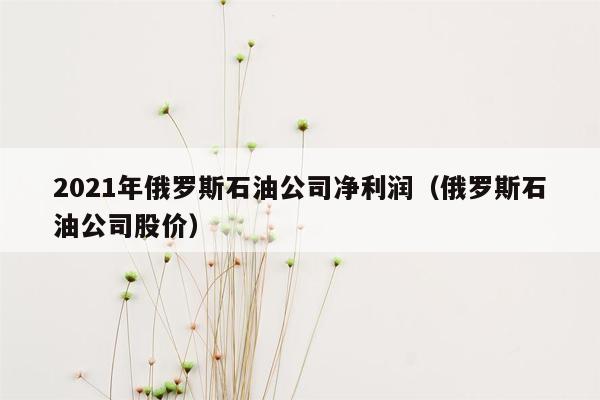 2021年俄罗斯石油公司净利润（俄罗斯石油公司股价）