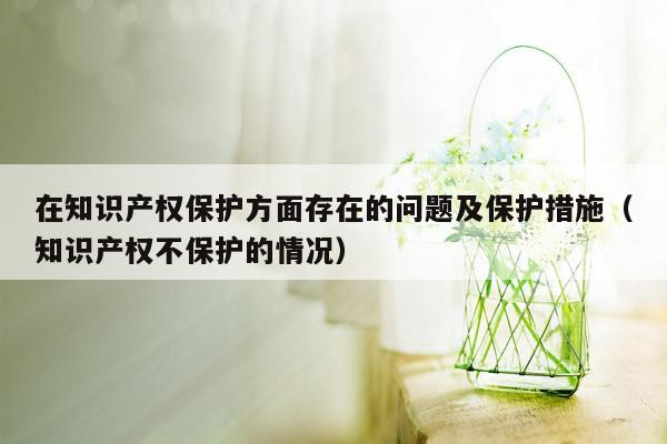 在知识产权保护方面存在的问题及保护措施（知识产权不保护的情况）